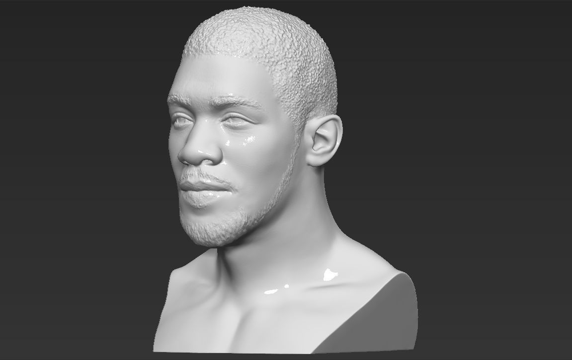 Anthony Joshua bust 3D printing ready stl obj formats 3D print model_2