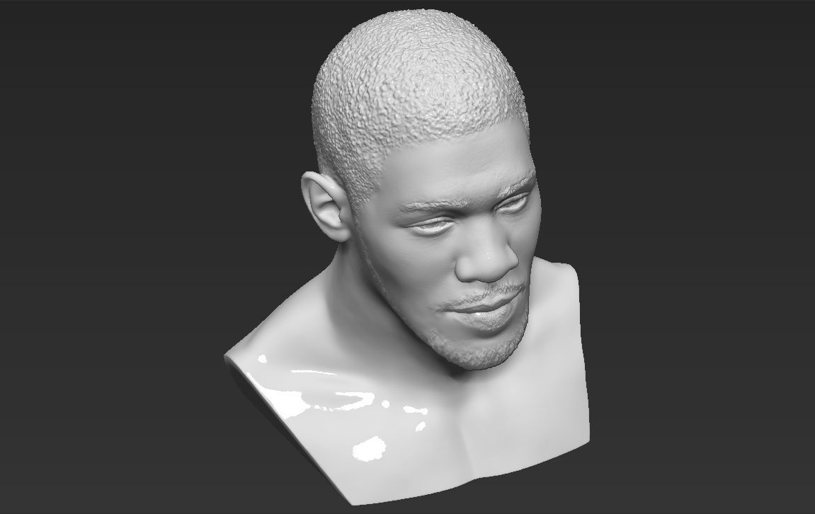 Anthony Joshua bust 3D printing ready stl obj formats 3D print model_10
