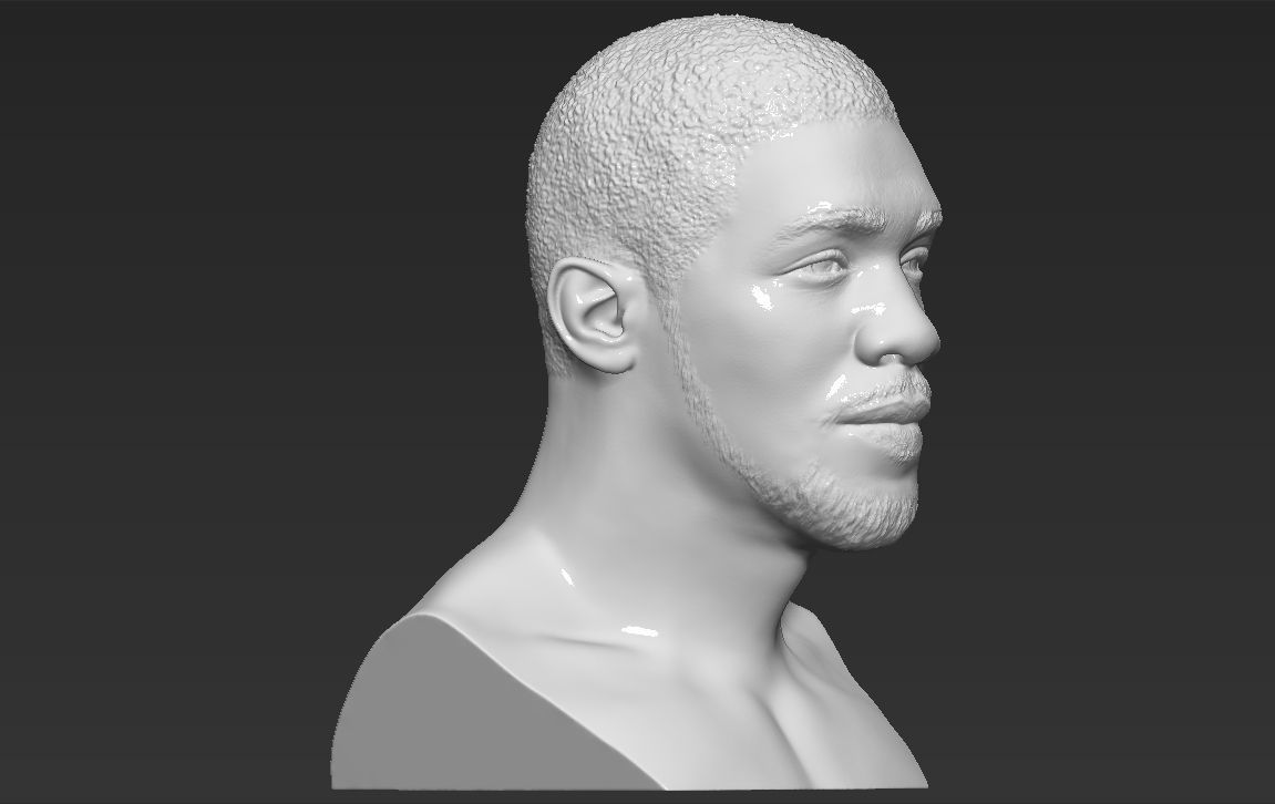 Anthony Joshua bust 3D printing ready stl obj formats 3D print model_8