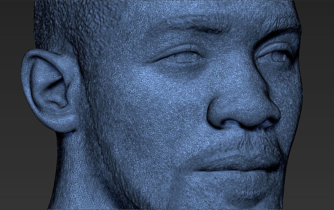 Anthony Joshua bust 3D printing ready stl obj formats 3D print model_20