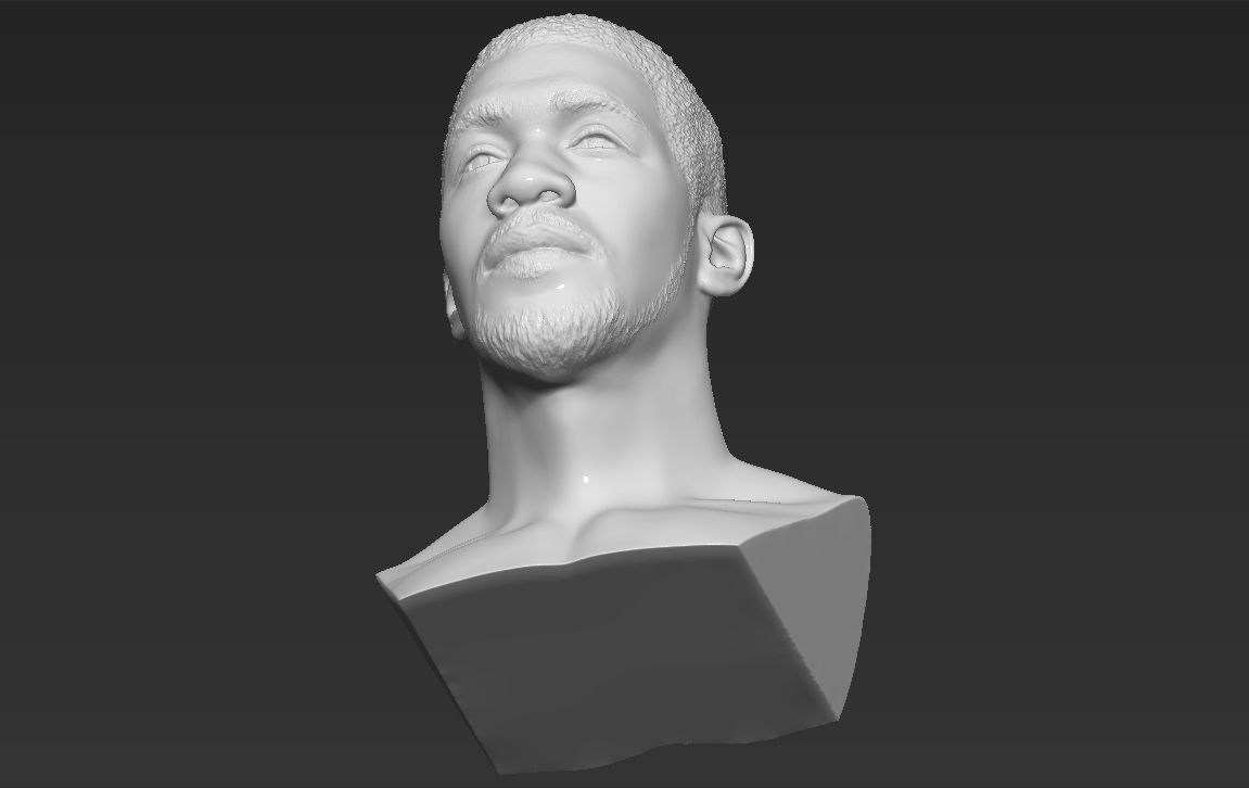 Anthony Joshua bust 3D printing ready stl obj formats 3D print model_13