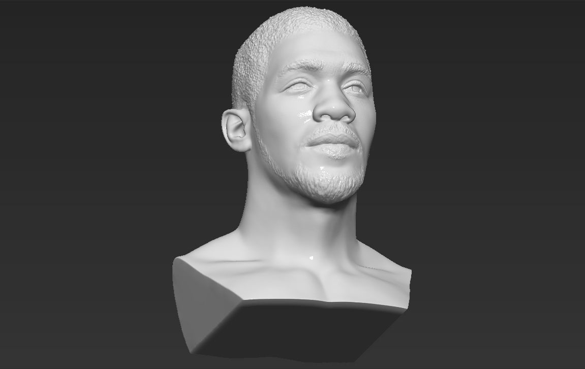 Anthony Joshua bust 3D printing ready stl obj formats 3D print model_12