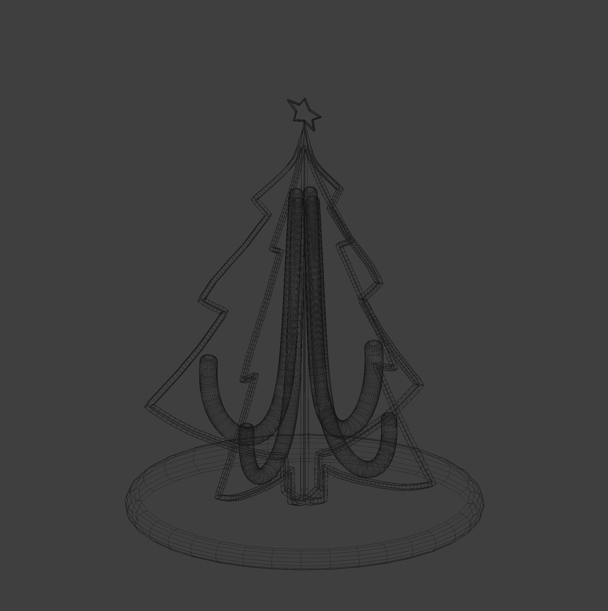 Christmas table decoration 3D model_8