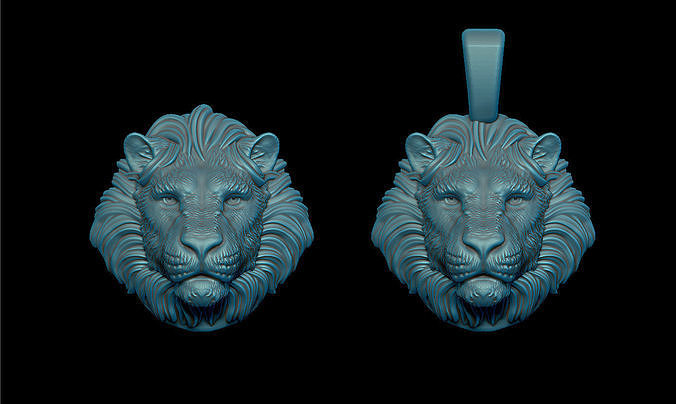 Lion pendant 3D print model