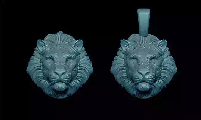 Lion pendant 3D print model