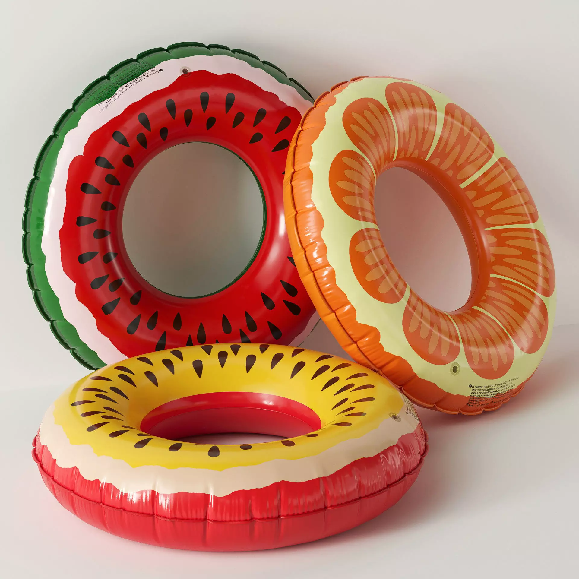 Inflatable Swimming Ring Fruit 3D model_0