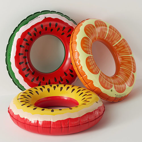 Inflatable Swimming Ring Fruit 3D model