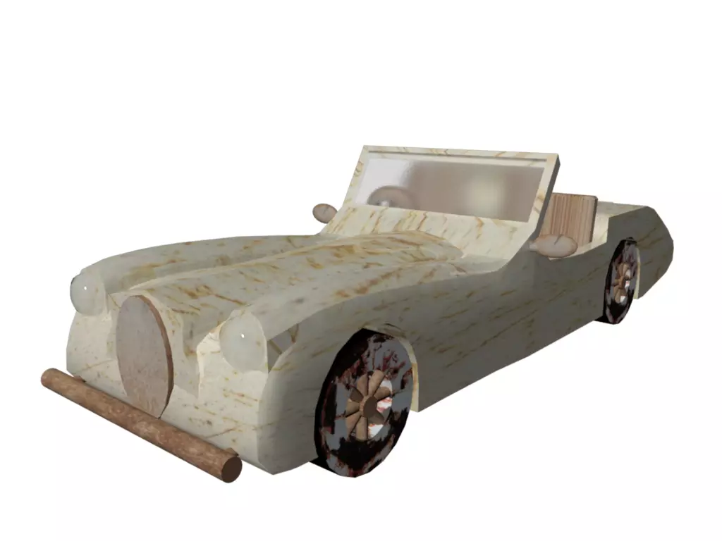 car model vintage 3D model_0