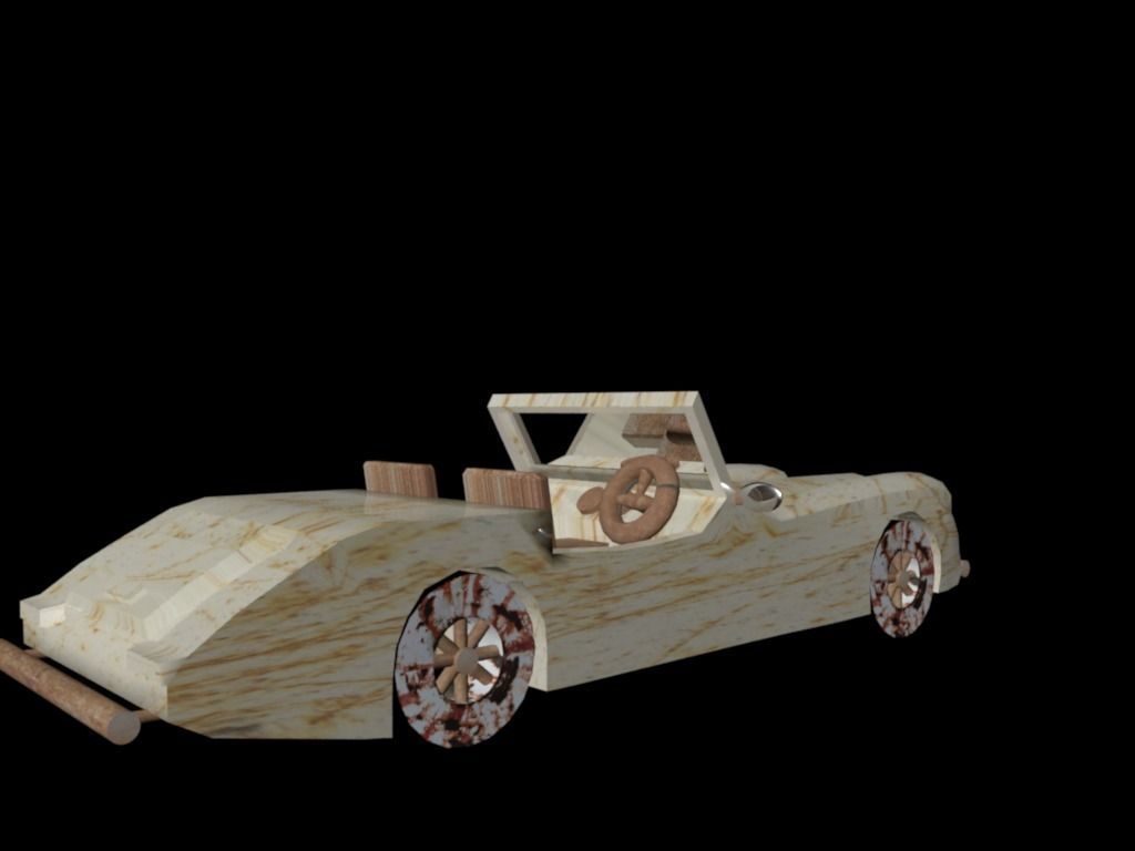 car model vintage 3D model_4