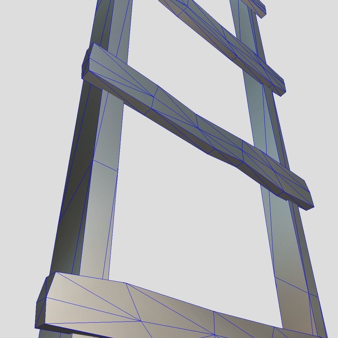 Ladder Low-poly 3D model_14