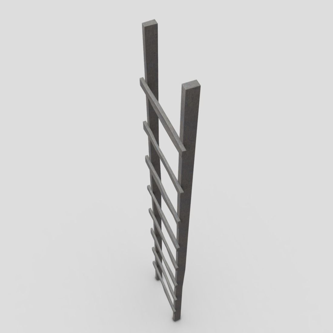 Ladder Low-poly 3D model_4