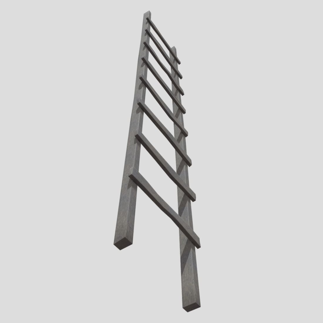 Ladder Low-poly 3D model_9