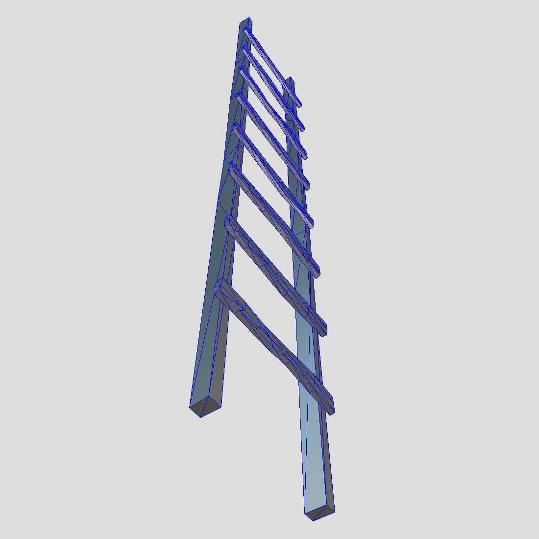 Ladder Low-poly 3D model_10