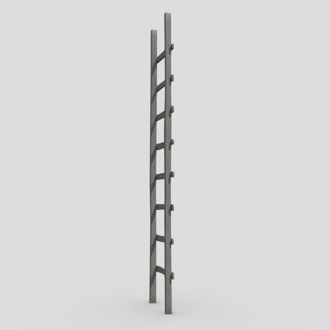 Ladder Low-poly 3D model_8