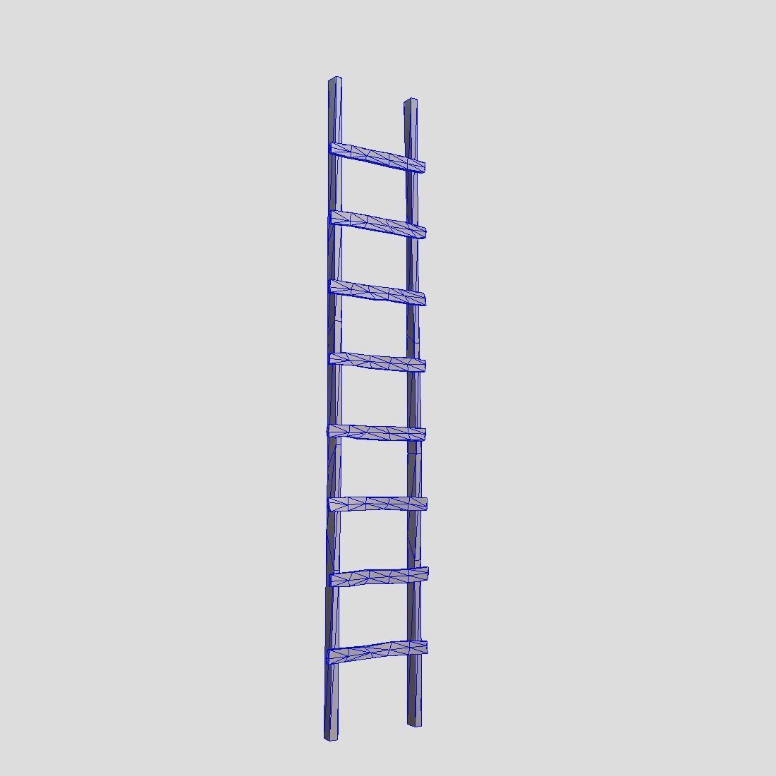 Ladder Low-poly 3D model_1