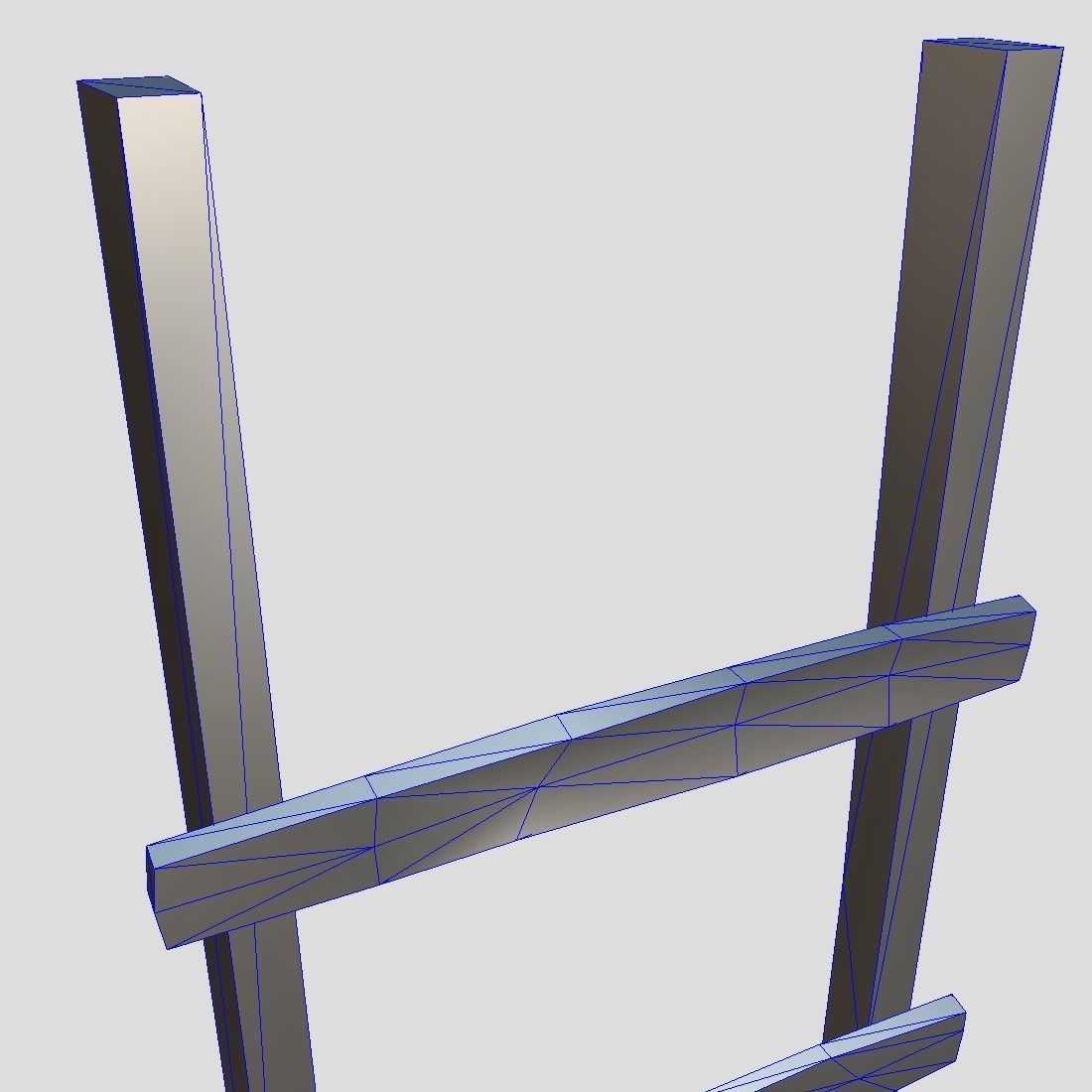 Ladder Low-poly 3D model_12