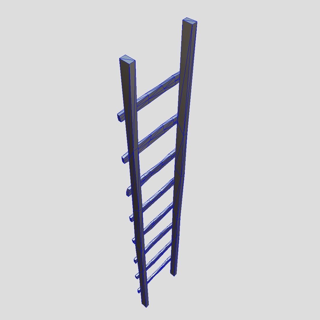 Ladder Low-poly 3D model_6