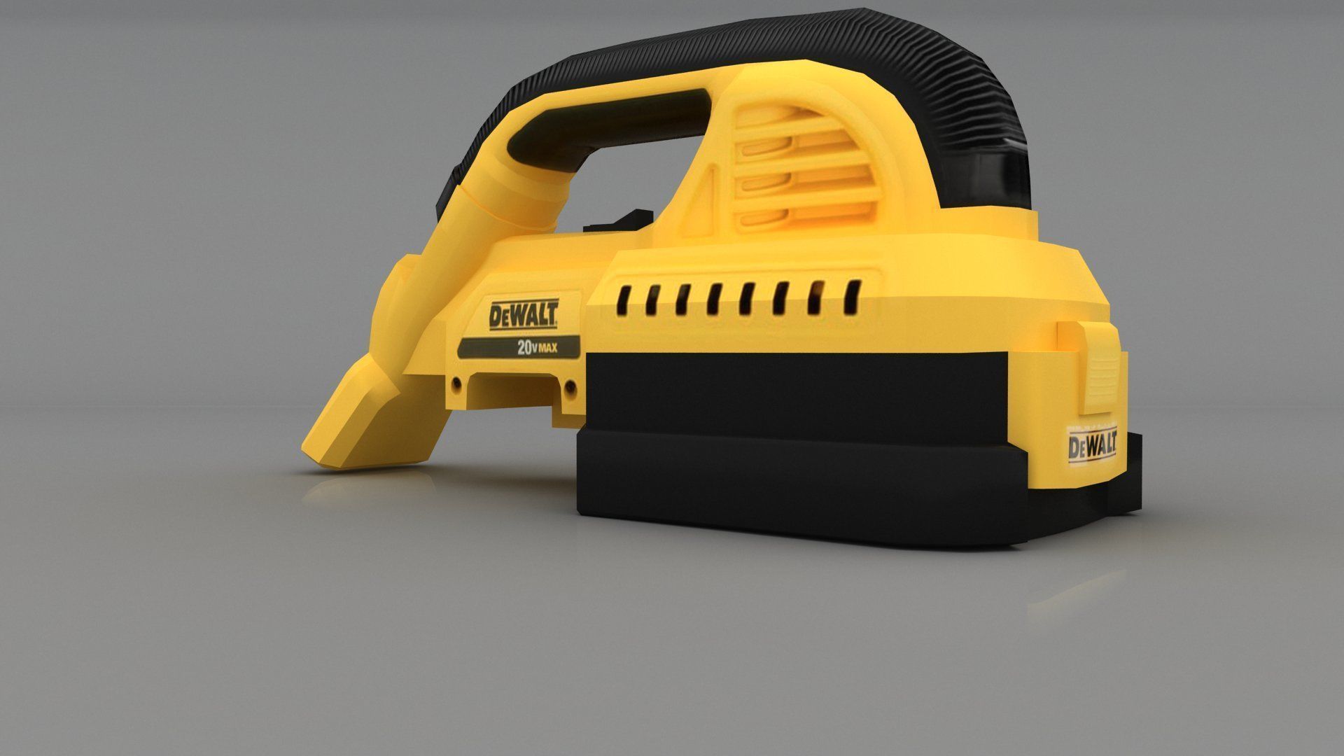 DEWALT 20V Max Cordless Vacuum DCV517B Low-poly 3D model_2