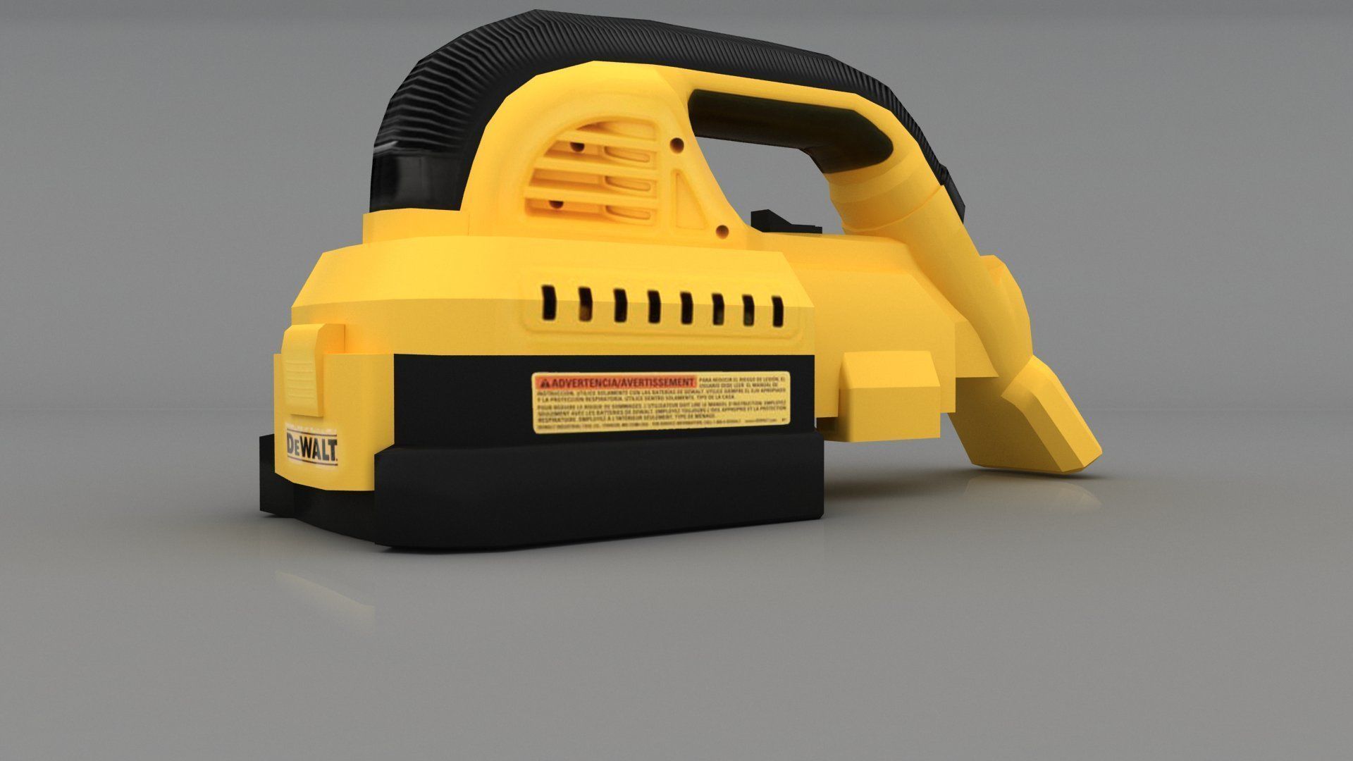 DEWALT 20V Max Cordless Vacuum DCV517B Low-poly 3D model_3