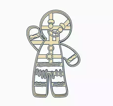 Shrek Gingerbread Cookie Cutter 3D print model
