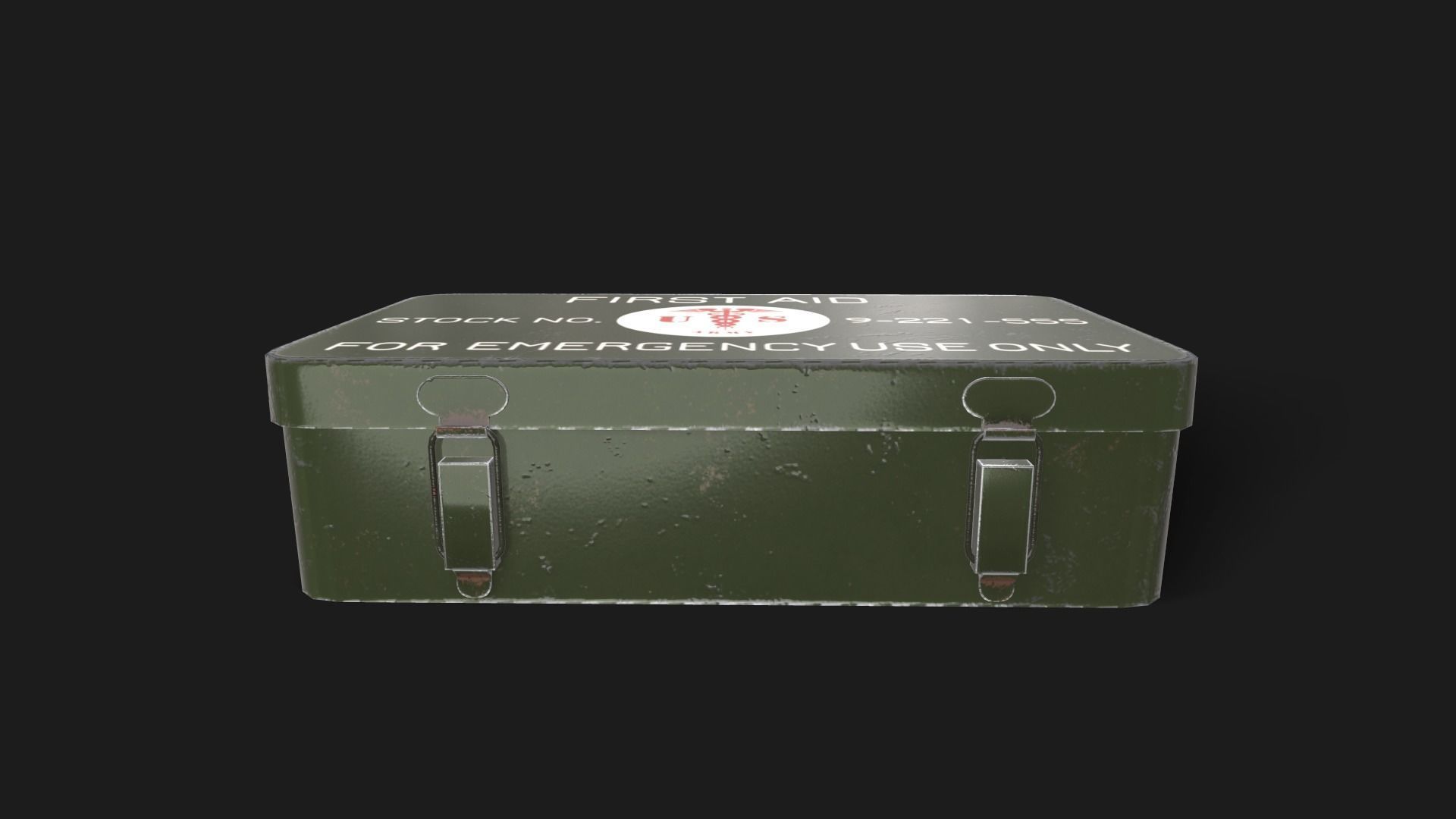 Military First Aid Kit Low-poly 3D model_6