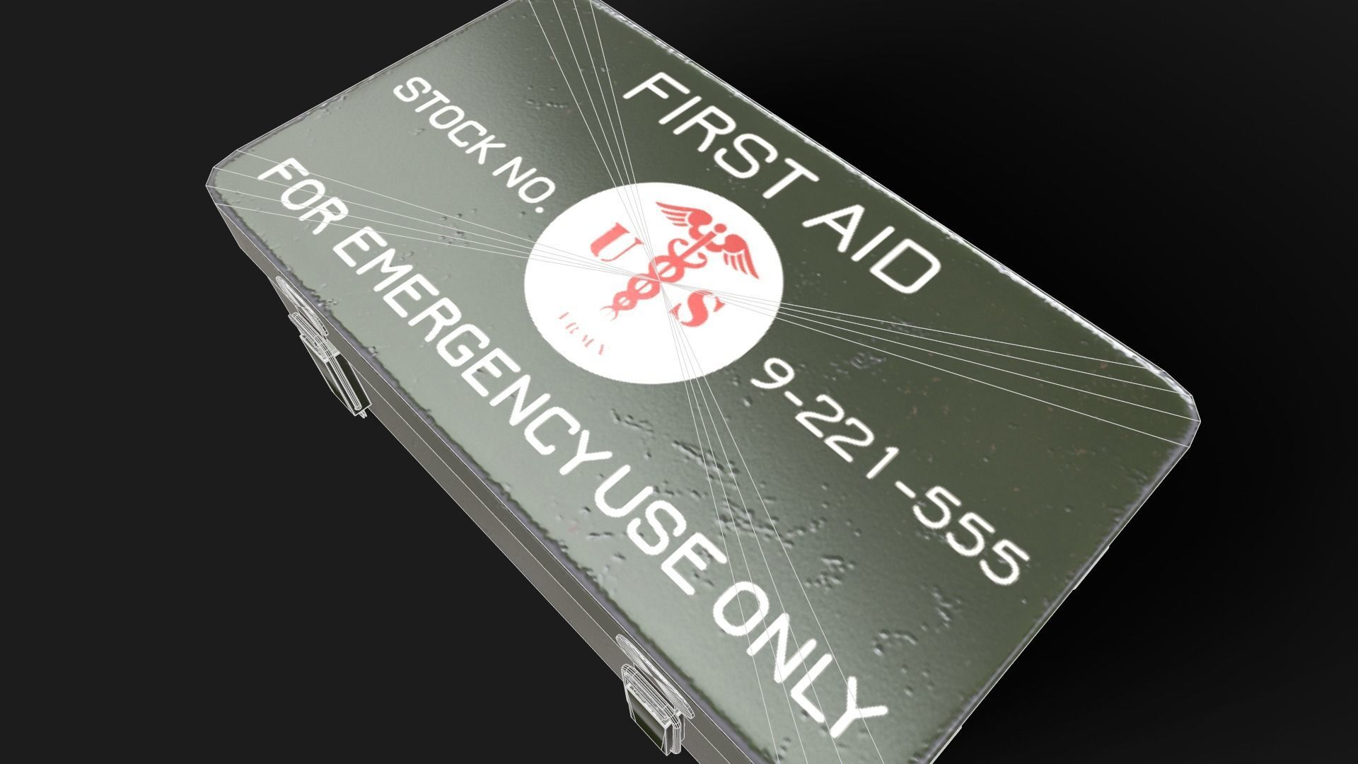 Military First Aid Kit Low-poly 3D model_8