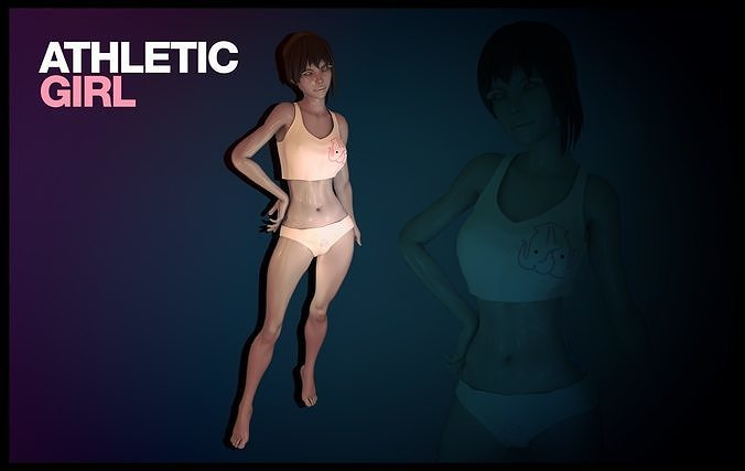 Athletic Girl 3D model