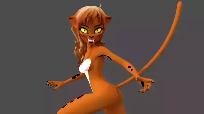 Cartoon Catgirl