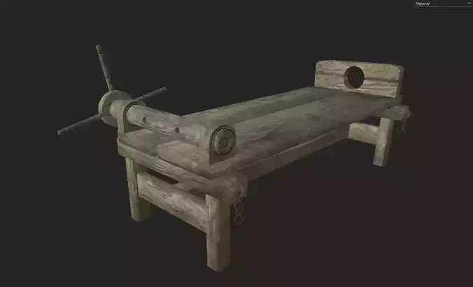 Medieval Rack Low-poly 3D model