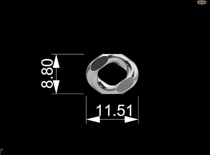 cuban chain necklace or bracelet new model 3D print model 1