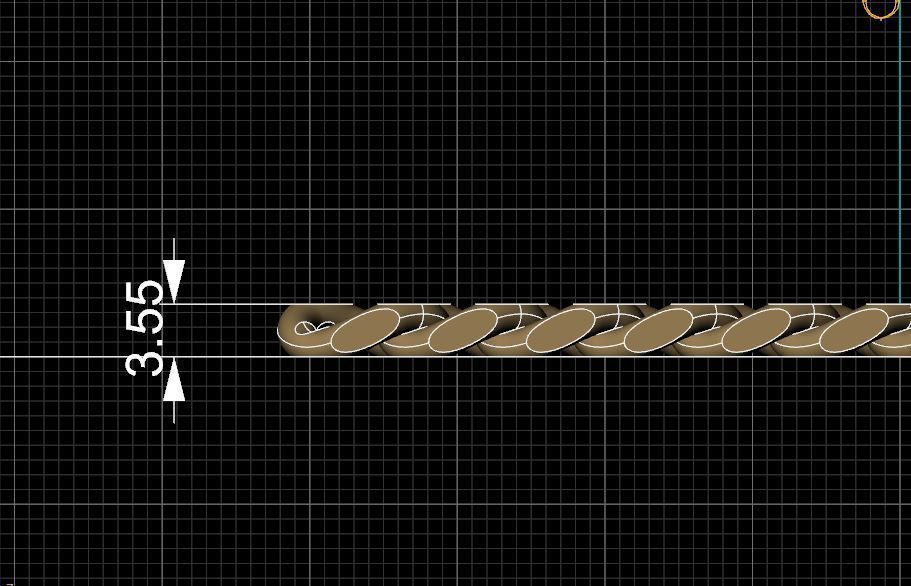 cuban chain necklace or bracelet new model 3D print model 1 3D print model_1