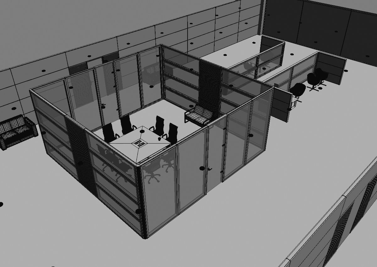 office interior partition pr2-522 3D model_40
