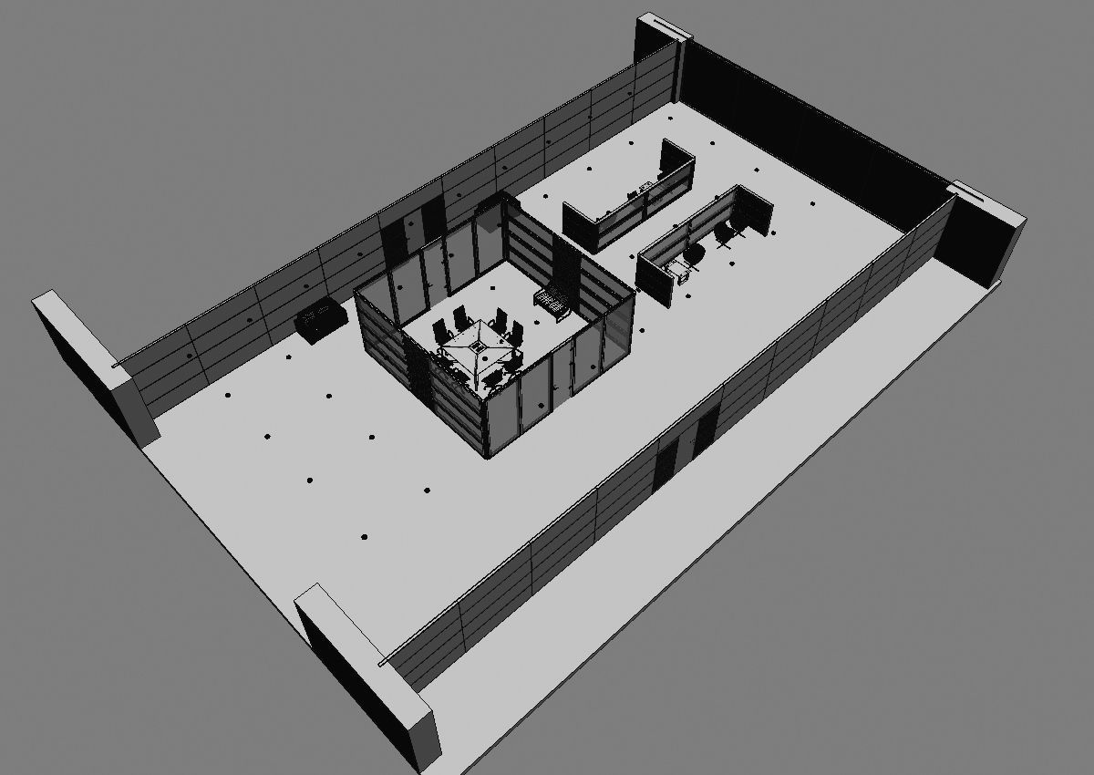 office interior partition pr2-522 3D model_13