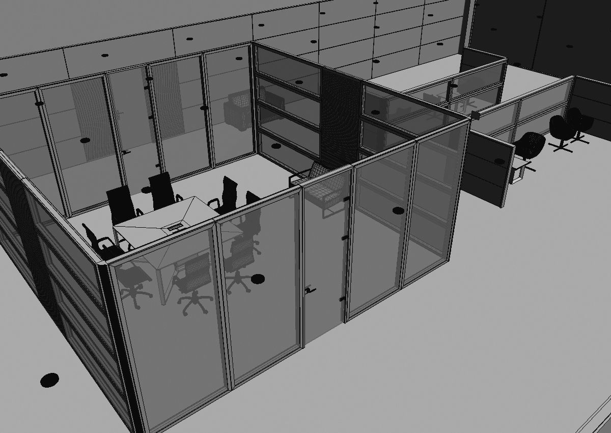 office interior partition pr2-522 3D model_49