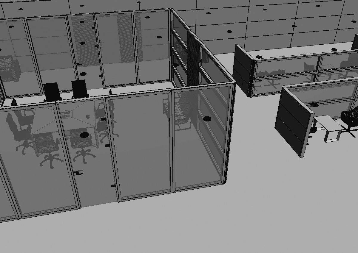 office interior partition pr2-522 3D model_38