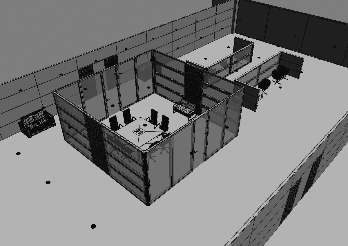 office interior partition pr2-522 3D model_29