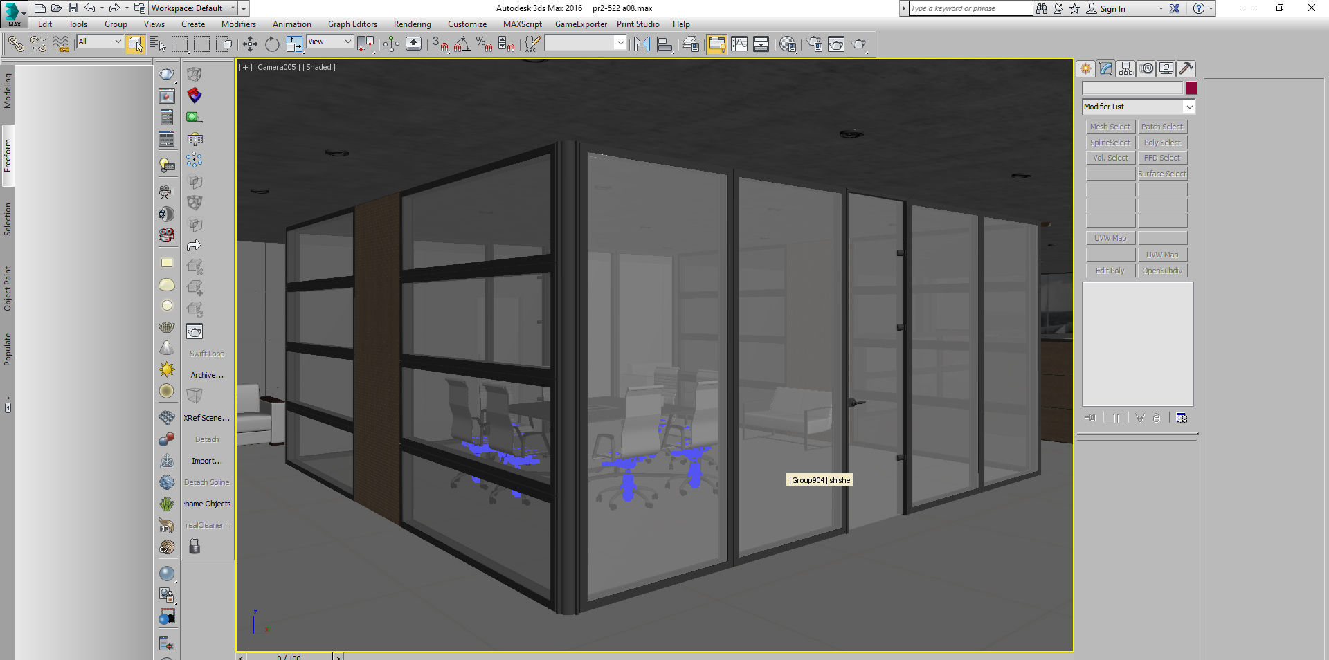 office interior partition pr2-522 3D model_6