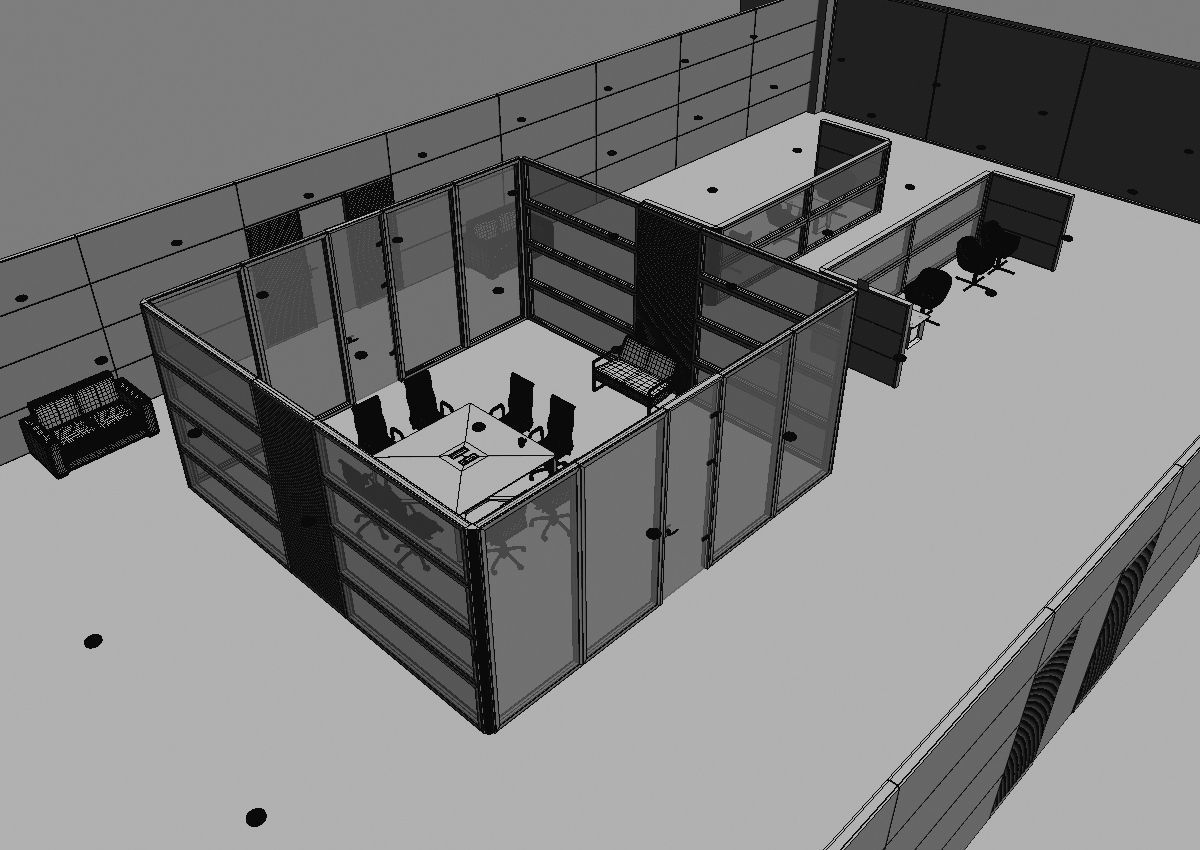 office interior partition pr2-522 3D model_46