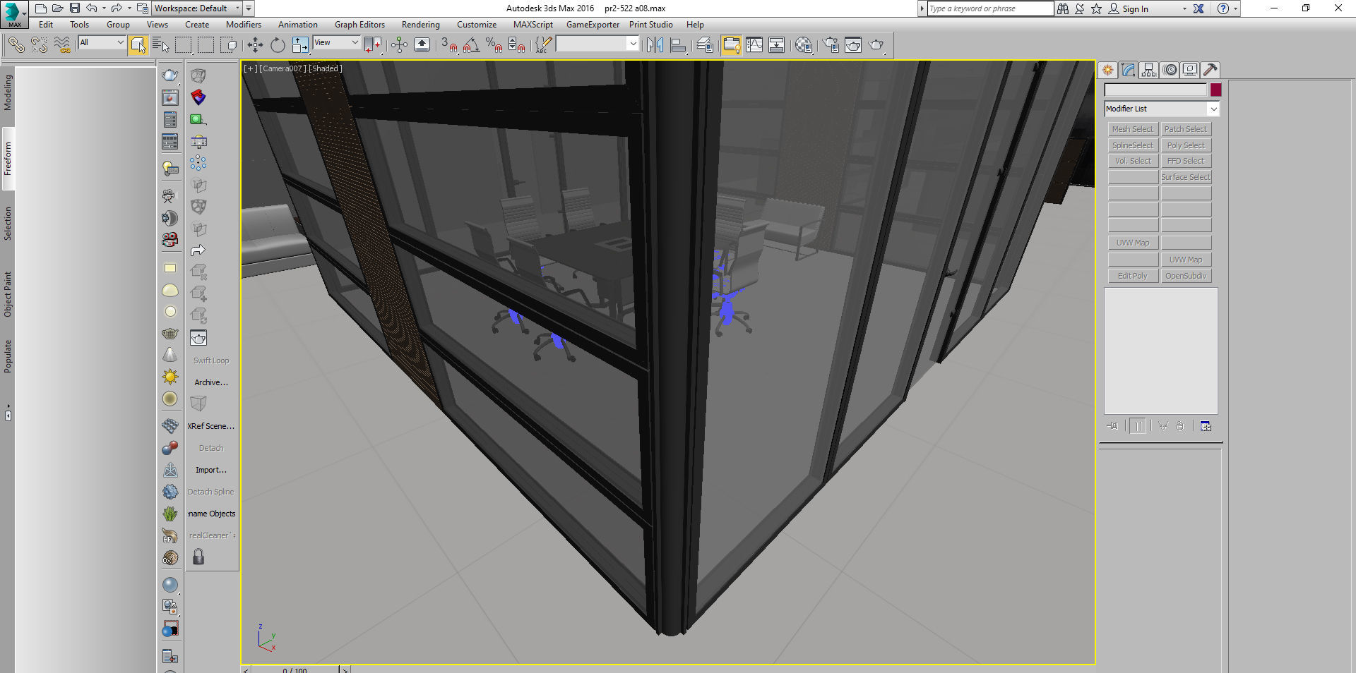 office interior partition pr2-522 3D model_11