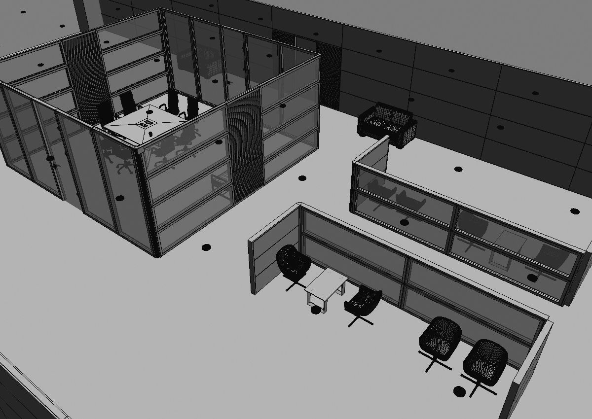 office interior partition pr2-522 3D model_39