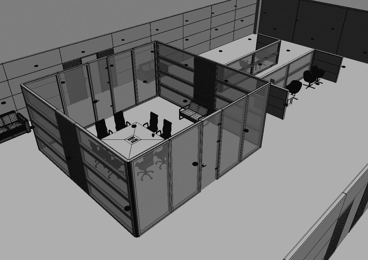 office interior partition pr2-522 3D model_45