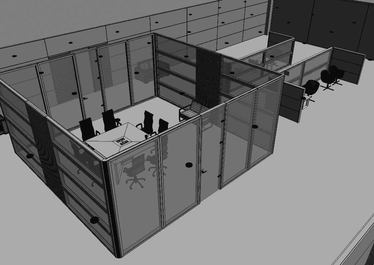 office interior partition pr2-522 3D model_37
