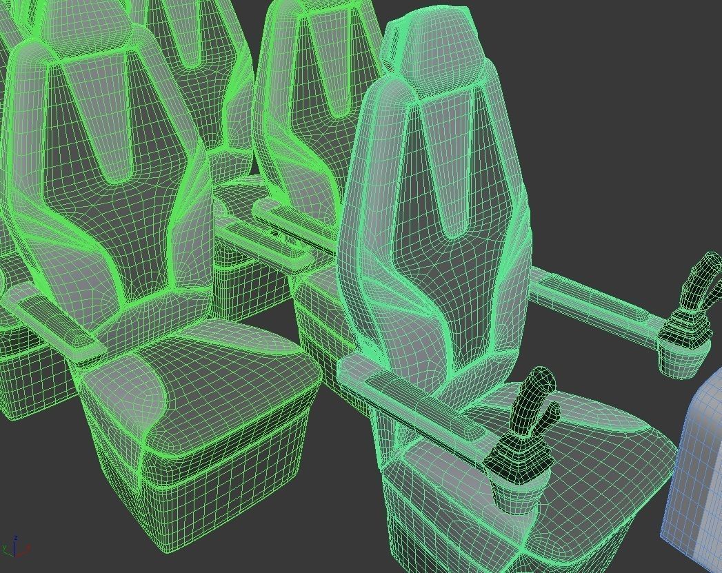 Hydrogen powered Air Bus with Interior 3D model_35
