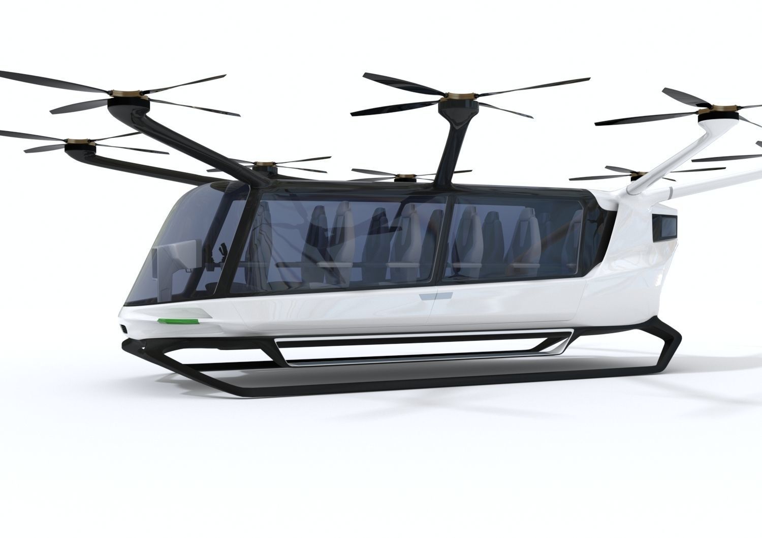 Hydrogen powered Air Bus with Interior 3D model_11