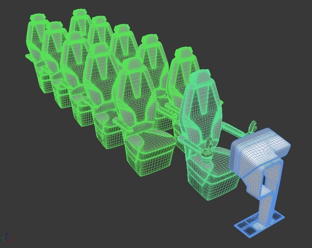 Hydrogen powered Air Bus with Interior 3D model_34