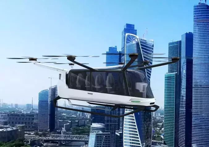 Hydrogen powered Air Bus with Interior 3D model
