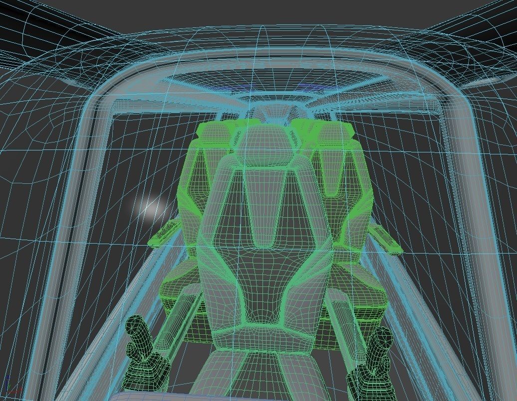 Hydrogen powered Air Bus with Interior 3D model_30