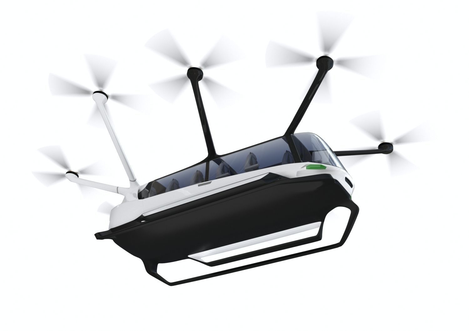 Hydrogen powered Air Bus with Interior 3D model_14