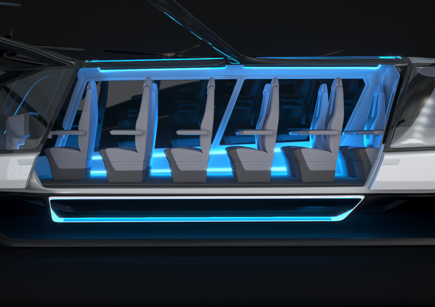 Hydrogen powered Air Bus with Interior 3D model_1