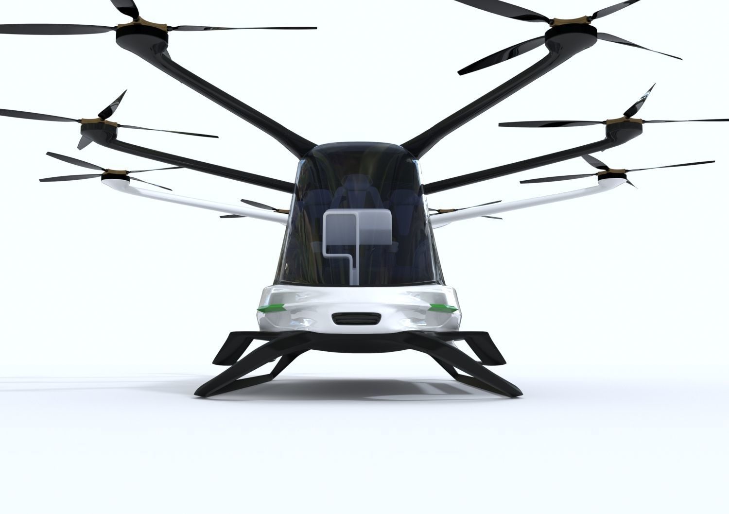 Hydrogen powered Air Bus with Interior 3D model_7